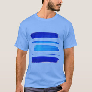 Camiseta Pintura abstracta   Pinzas azules de pincel