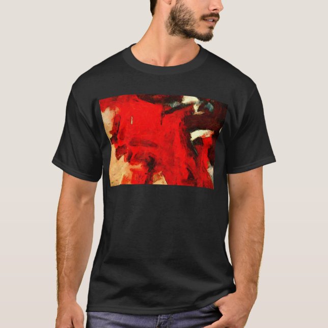 Camiseta Pintura abstracta roja (Anverso)