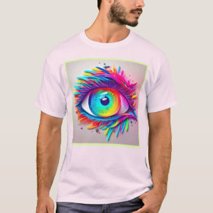 Camiseta Pintura abstracta vibrante de Neon Eye