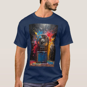 Camiseta Pintura acrílica de un ventilador de caja