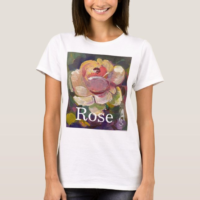 Camiseta Pintura acrílica, rosa (Anverso)