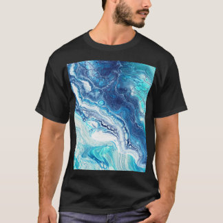 Camiseta Pintura acrílica, tonos de color abstracto