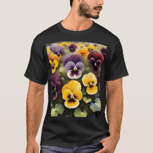 Camiseta Pintura acuarela de tonos amarillos y morados