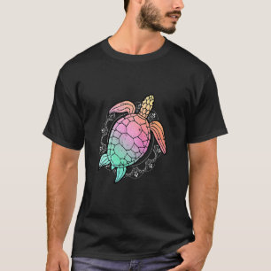 Camiseta Pintura Acuarela Tortuga Marina Cool Rosa Zoo Hall
