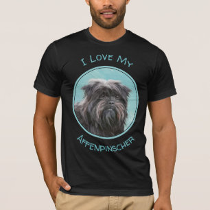 Camiseta Pintura Affenpinscher - Arte Perro Original Cuto