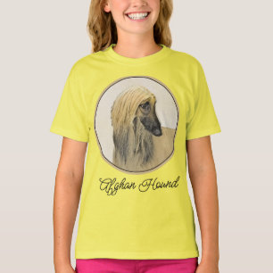 Camiseta Pintura afgana de hebilla - Arte de perro original