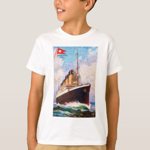 Camiseta Pintura al óleo de la línea White Star del Titanic