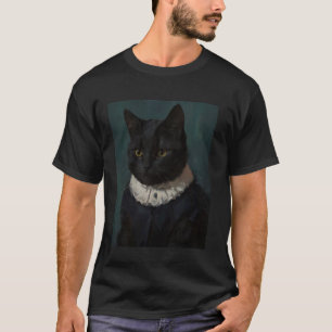 Camiseta Pintura al óleo medieval renacentista de gato dive