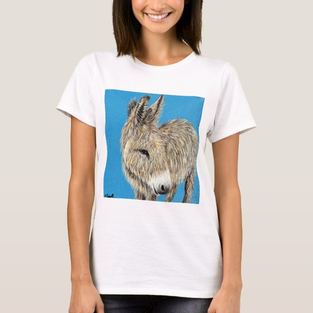 Camiseta Pintura amistosa de burros (Anverso)