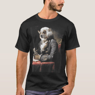 Camiseta Pintura antigua de Corgi El hombre literario Perro