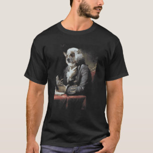 Camiseta Pintura antigua de Corgi El Literato perros felice