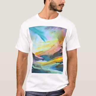 Camiseta Pintura artística abstracta de acuarela