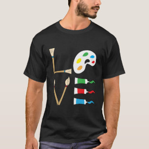 Camiseta Pintura artística de dibujos de acuarela