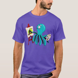 Camiseta Pintura artística de pulpo Un Tocante - lindo y di