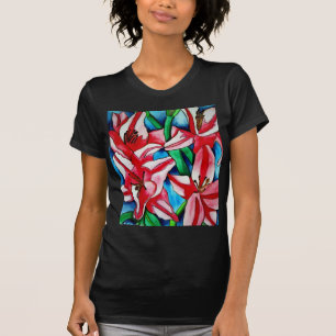 Camiseta Pintura artística en acuarela de lirio del Día Ros