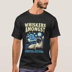 Camiseta Pintura Artística Estilo Noche Estrellada Siamés D