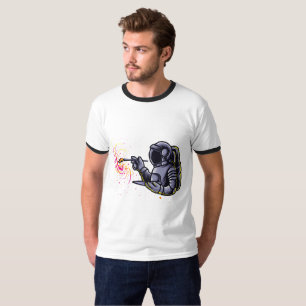Camiseta Pintura astronauta en Pegatina espacial