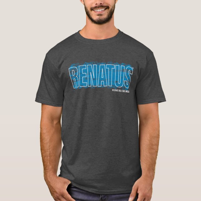 Camiseta Pintura Azul Renatus con Tagline (Anverso)