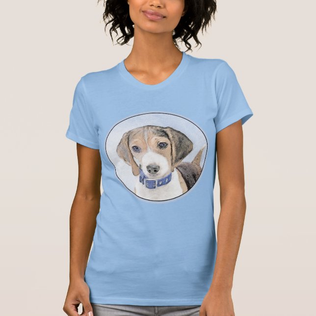 Camiseta Pintura Beagle - Arte Perro Original Cuto (Anverso)