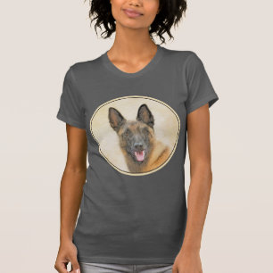 Camiseta Pintura belga malinois - Arte de perro original