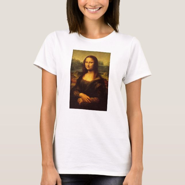 Camiseta Pintura Bella Artes Leonardo Da Vinci Mona Lisa (Anverso)