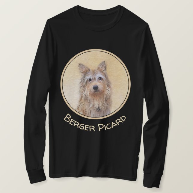 Camiseta Pintura Berger Picard - Arte Perro Original. (Anverso del diseño)