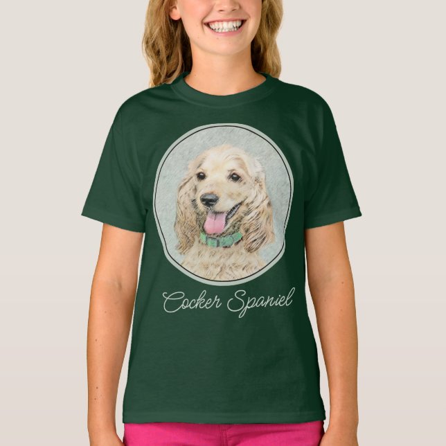 Camiseta Pintura Buff de Cocker Spaniel - Original Dog Art  (Anverso)