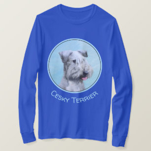 Camiseta Pintura Cesky Terrier - Arte Perro Original.