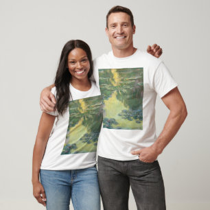 Camiseta Pintura clásica Claude Monet, Waterlilies (1907)