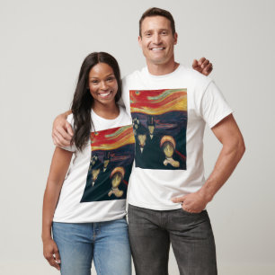 Camiseta Pintura clásica Edvard Munch, ansiedad (1894)