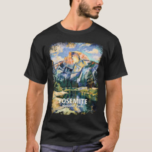 Camiseta Pintura Colorida del Half Dome en el Parque Nacion