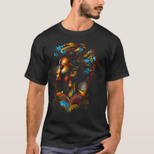 Camiseta Pintura colorida y abstracta africana excelente