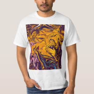 Camiseta pintura colorida y obra maestra de arte fina