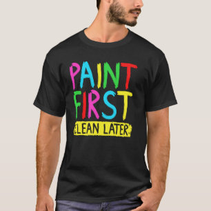 Camiseta Pintura con Dedos Primero Limpia Después Arte Infa