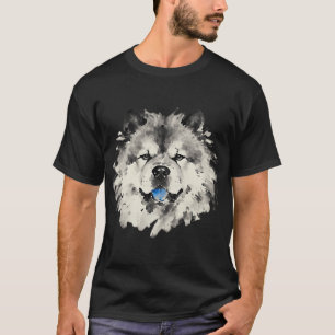 Camiseta Pintura con tinta de Chow Chow primer plano