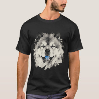 Camiseta Pintura con tinta de Chow Chow primer plano