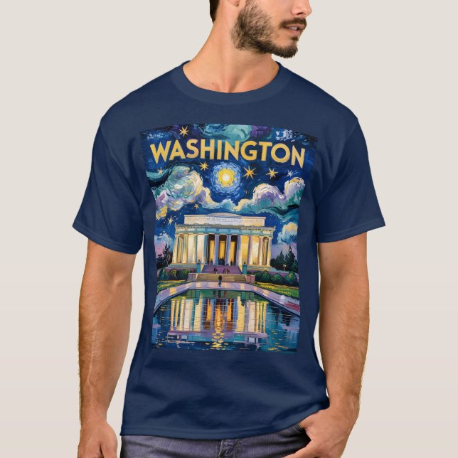 Camiseta Pintura conmemorativa Van Gogh Washington DC Linco (Anverso)
