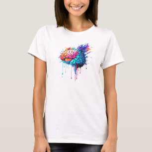 Camiseta Pintura creativa colorida sobre la salpicadura del