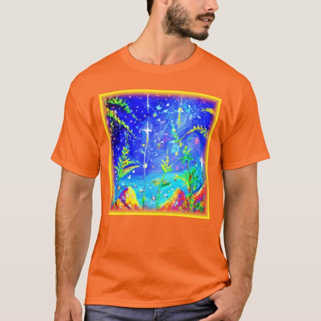 Camiseta Pintura Cuta "Selva Estelar". ¡Hazte con una en Za (Anverso)