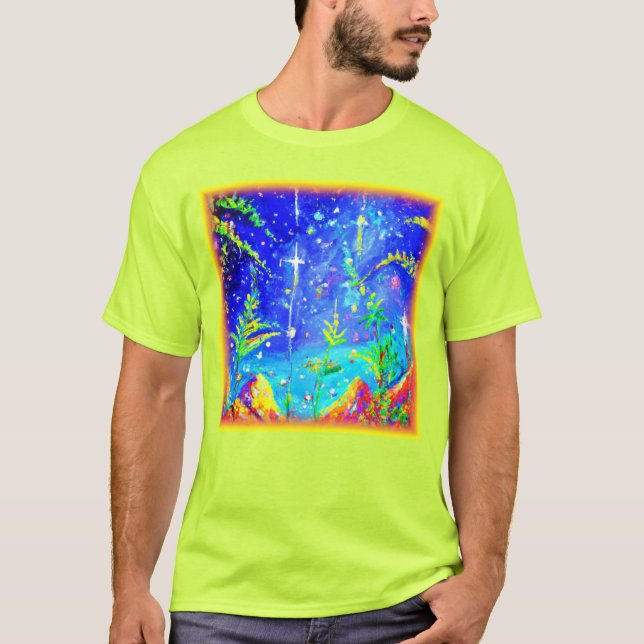 Camiseta Pintura Cuta "Selva Estelar". ¡Hazte con una en Za (Anverso)