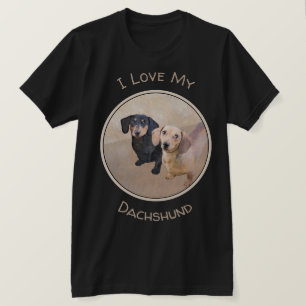 Camiseta Pintura Dachshund (suave) - Arte Perro Original