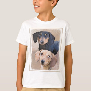 Camiseta Pintura Dachshund (suave) - Arte Perro Original