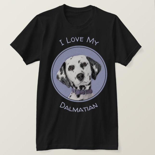Camiseta Pintura dálmata - Arte de perro original (Anverso del diseño)