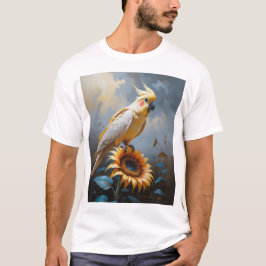 Camiseta Pintura de aceite de Cockatiel Bronzefallow | Sueñ