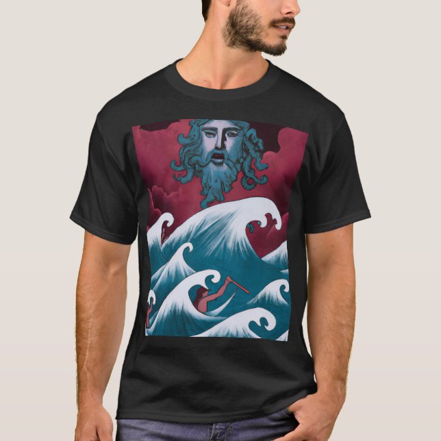Camiseta Pintura de aceite de Crimson Neptune (Anverso)