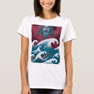 Camiseta Pintura de aceite de Crimson Neptune