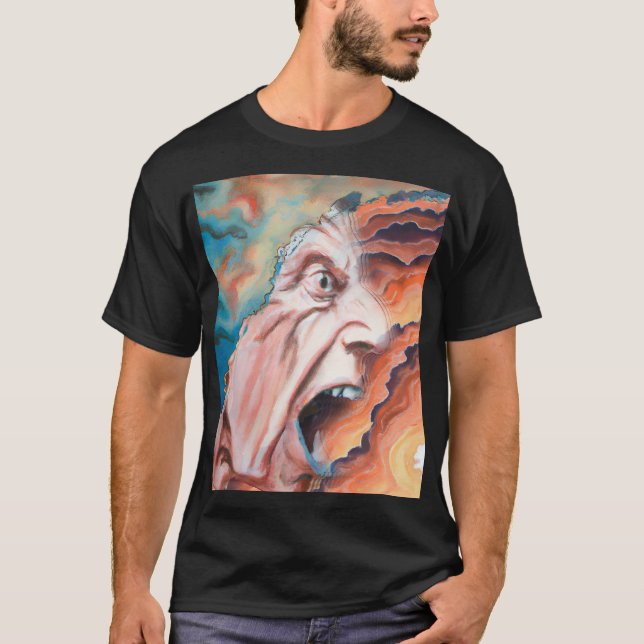 Camiseta Pintura de aceite de ondas de pánico (Anverso)