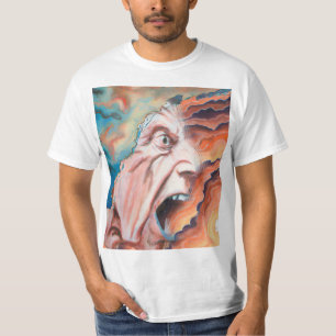 Camiseta Pintura de aceite de ondas de pánico