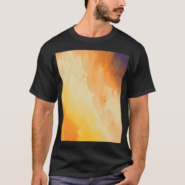 Camiseta Pintura de aceite de pinceladas de mano (Anverso)