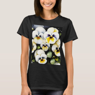 Camiseta pintura de acuarela de bonito blanco